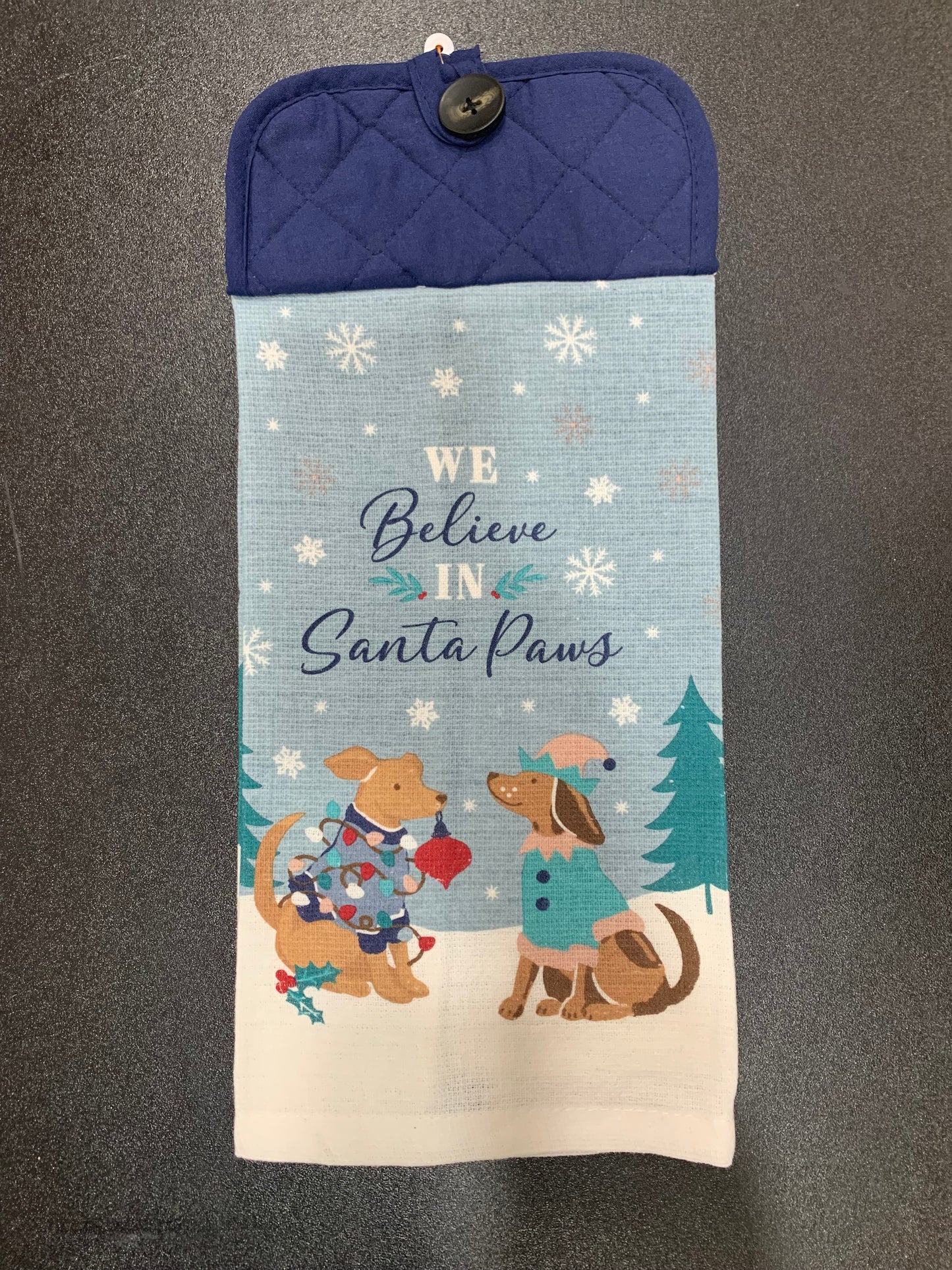 We Believe in Santa Paws - Blue