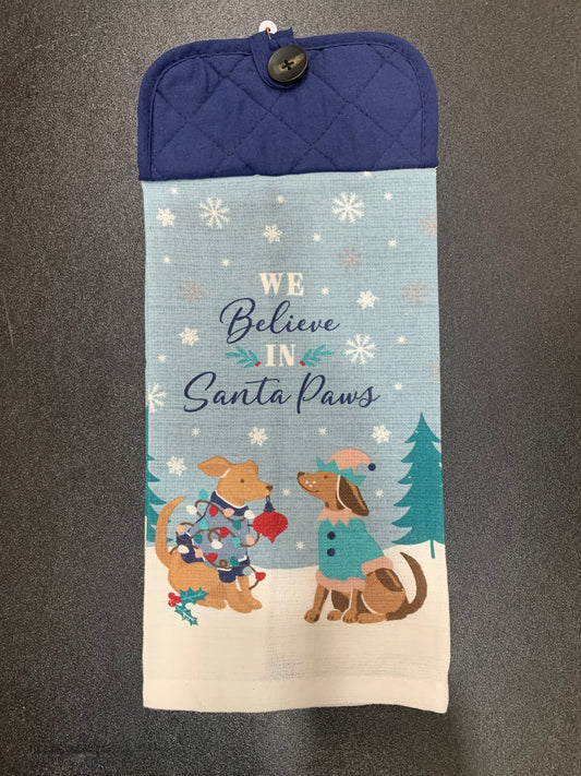 We Believe in Santa Paws - Blue